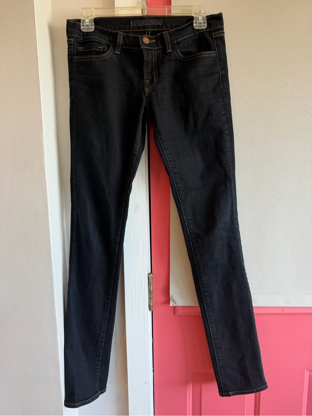J Brand Black Skinny Jeans with Contrast Stitching